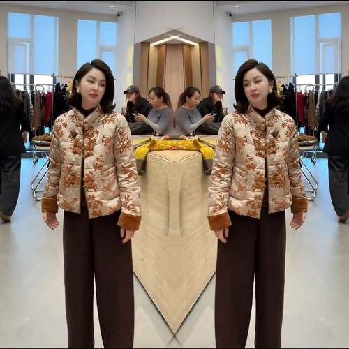 冬季新中式盘扣轻奢女棉服