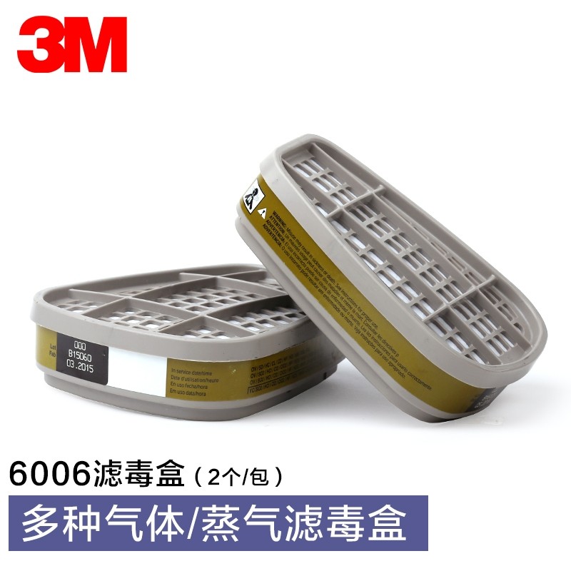 3M 6006英文版多功能气体异味甲醛滤毒盒使用滤毒罐