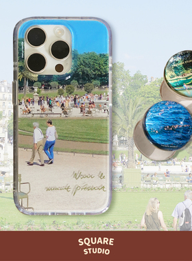 【平方Studio】巴黎系列卢森堡公园手机壳 原创摄影手写双层苹果iPhone保护套ins