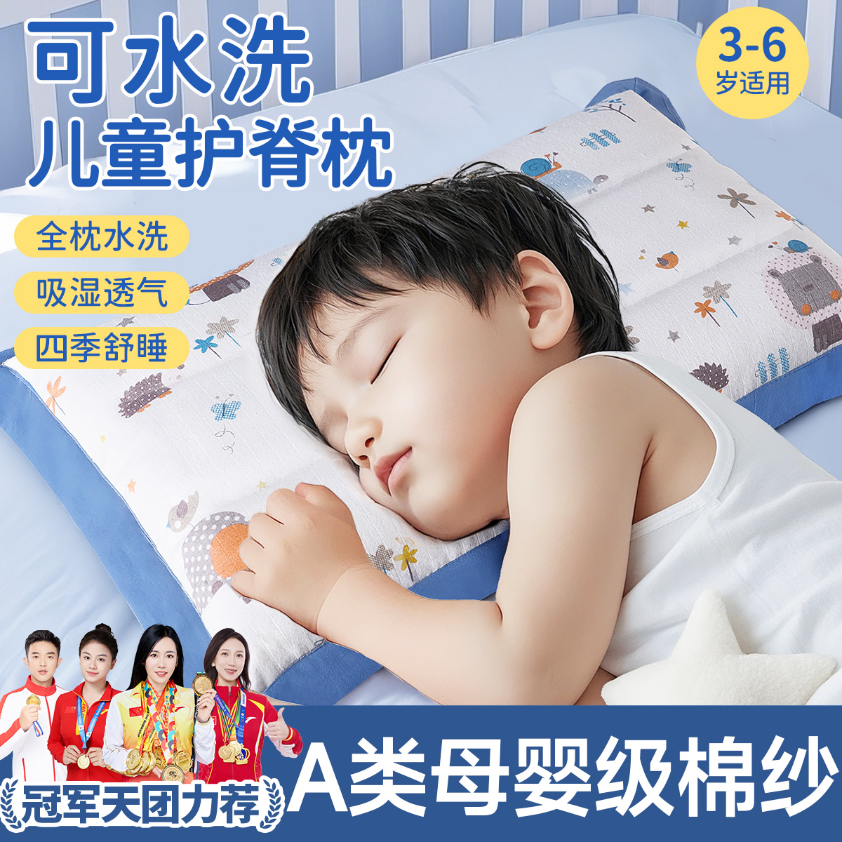 儿童枕头3到6岁四季通用专用宝宝a类荞麦2以上决明子幼儿园可水洗