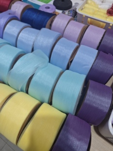 褶皱纱6cm宽纱带蝴蝶结吧唧托材料diy手作痛板材料应援丝带