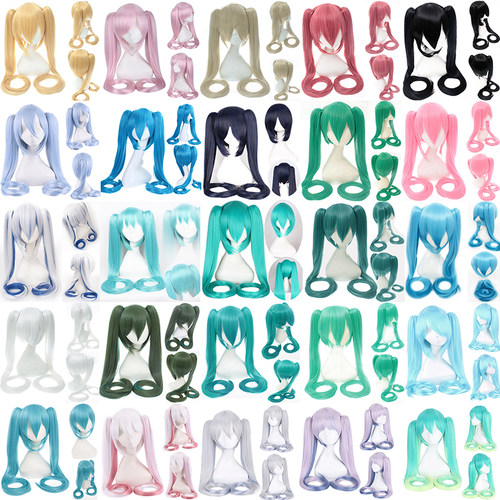 120cm虎夹多款初音假发