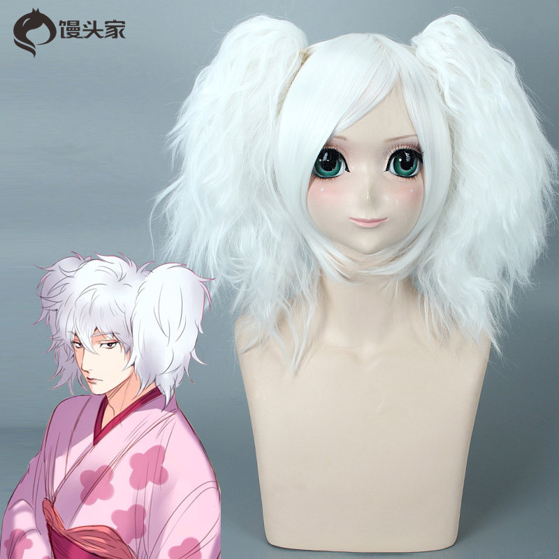 cosplay假发 银魂坂田银时性转女装银时卷子伪娘女版 黑之契约者