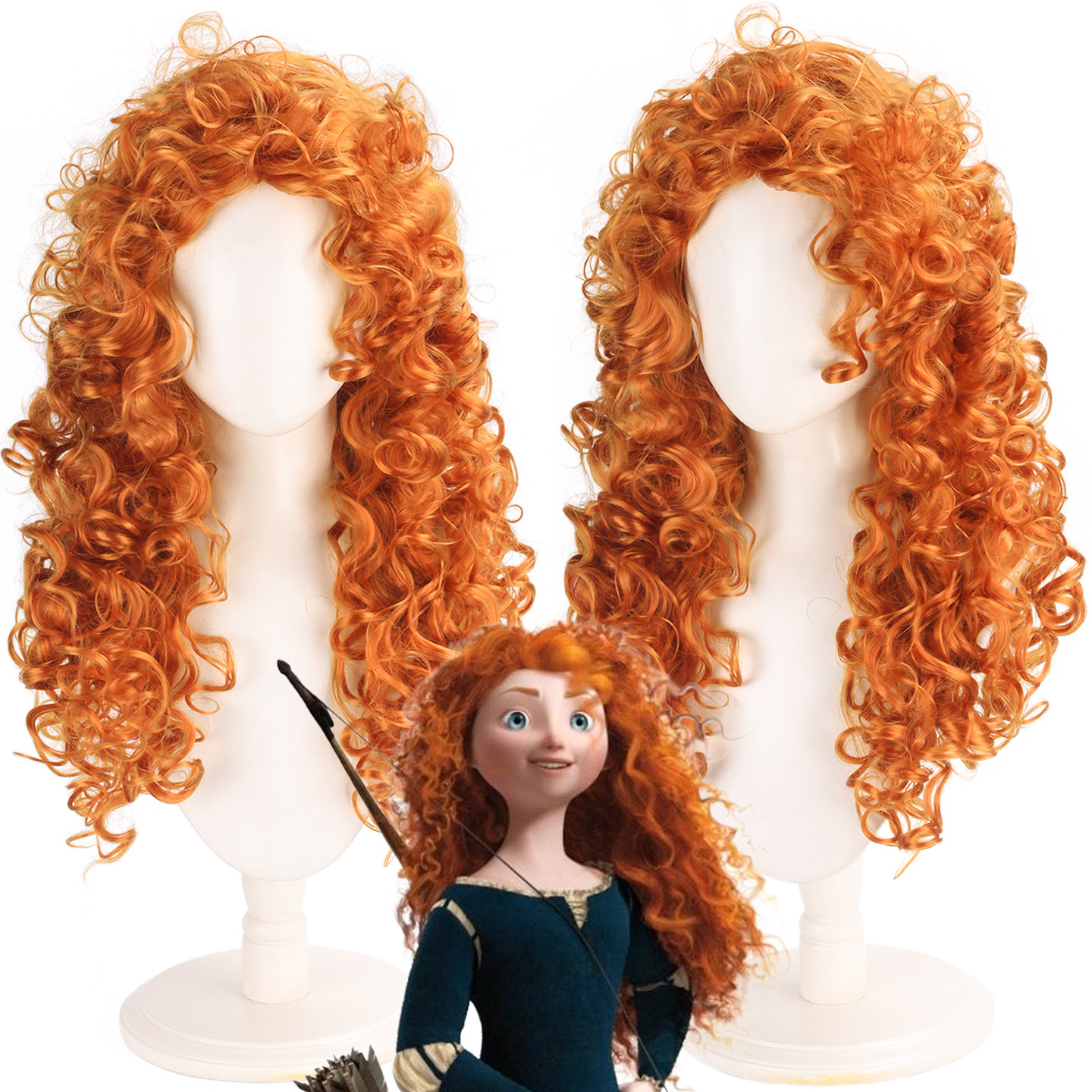 馒头家 Cosplay假发 勇敢传说 梅莉达公主 Brave Merida 动漫假发