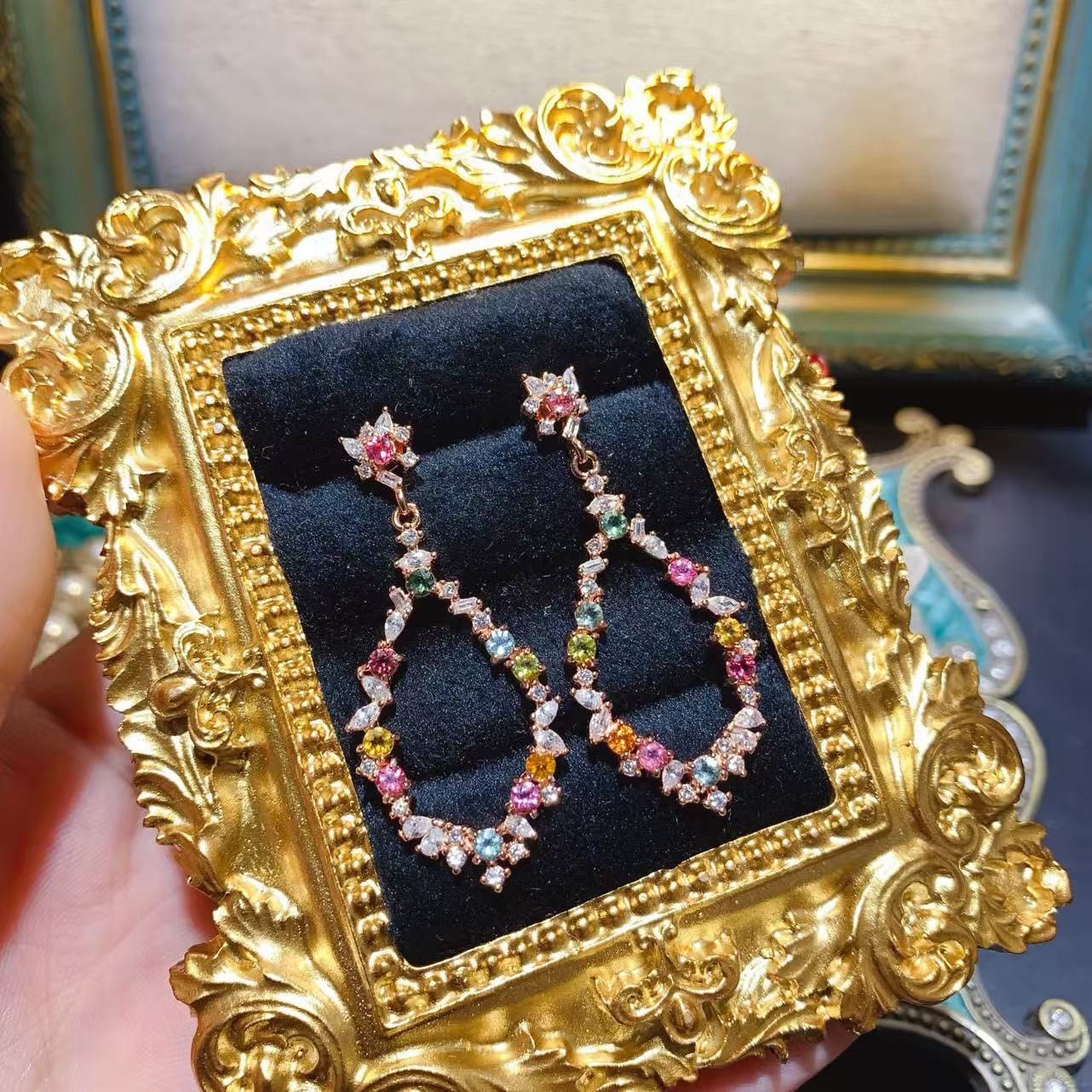 新款天然彩色碧玺耳坠925银镀金镶嵌 主石圆2.5MM时尚款碧玺耳环,珠宝/钻石/翡翠,耳饰,淘宝优惠券,粉丝福利购,淘宝优惠卷