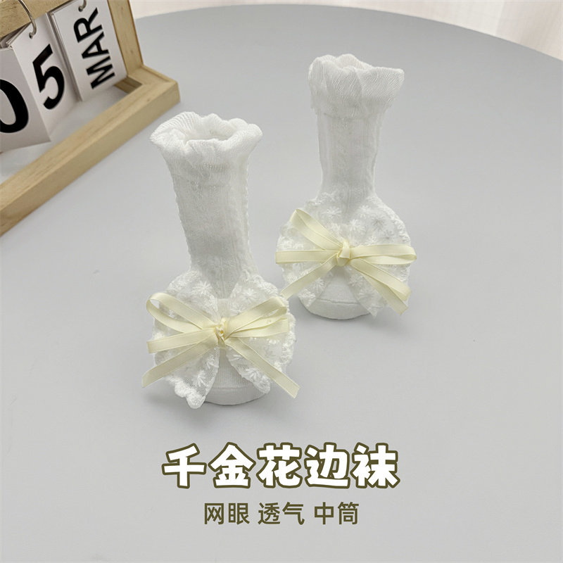 夏季透气网眼袜公主袜