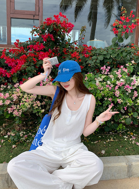 汤圆不圆 3/23 AM 00:00 新势力周 新品八折 白色背心女夏外穿