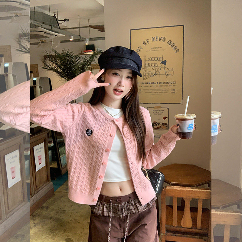 汤圆不圆 1/25 20:00PM 早春焕新 新品八折 粉色开衫女毛衣外套,女装/女士精品,毛针织衫,淘宝优惠券,粉丝福利购,淘宝优惠卷