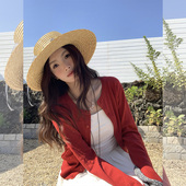 红色开衫 00PM早春焕新 汤圆不圆 八折 新品 女外搭针织外套