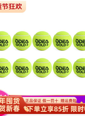Odear欧帝尔网球dd3网球球散装初学者训练球耐打无压高弹性练习球