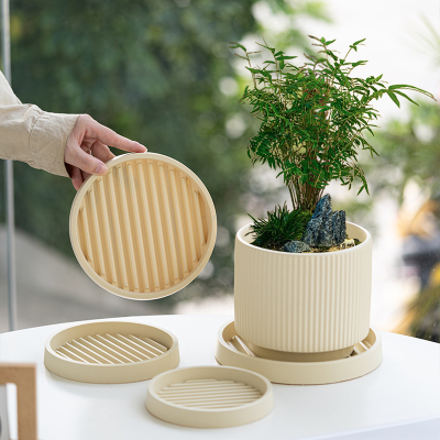 加厚耐用塑料花盆托盘沥水接水加强透气适合家用绿植多肉花盆托盘