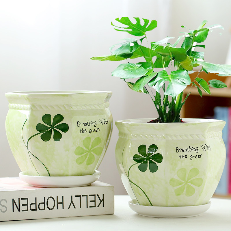大号花盆陶瓷家用蝴蝶兰绿萝发财树三角梅君子兰文竹蟹爪兰专用盆