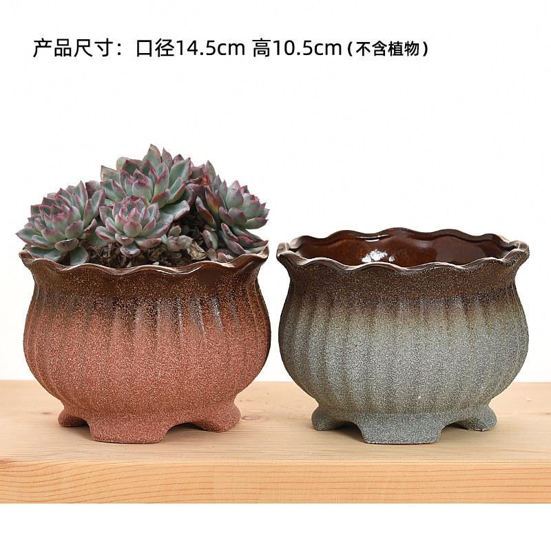 创意个性多肉花盆大老庄陶瓷大号清仓多肉植物花盆粗陶手绘透气,鲜花速递/花卉仿真/绿植园艺,花盆,淘宝优惠券,粉丝福利购,淘宝优惠卷