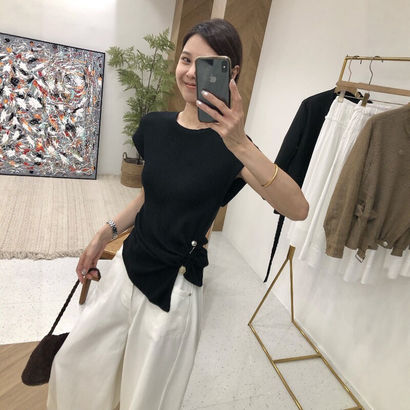 2026春夏新款韩系简约经典百搭桑蚕丝天丝棉无袖针织衫背心女上衣