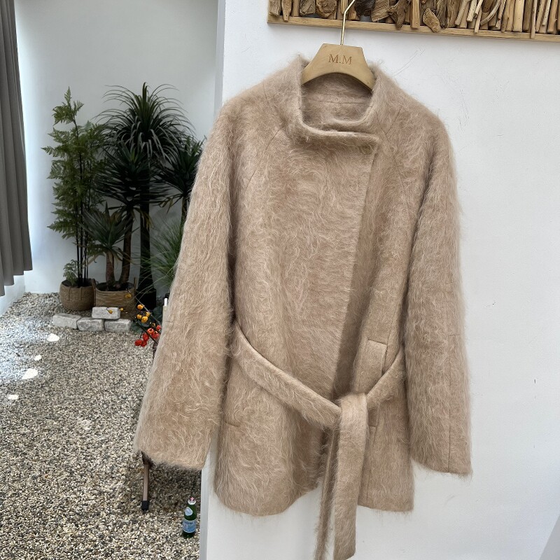 2025年秋冬新款韩版高端立领双面羊毛大衣女短款小个子羊毛呢外套,女装/女士精品,毛呢外套,淘宝优惠券,粉丝福利购,淘宝优惠卷