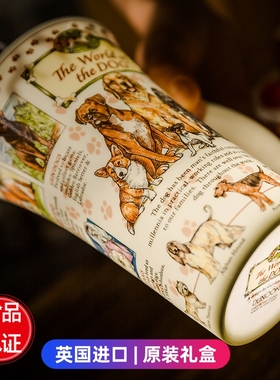 骨瓷水杯英国进口丹侬陶瓷马克杯茶杯牛奶咖啡杯办公室大容量礼物