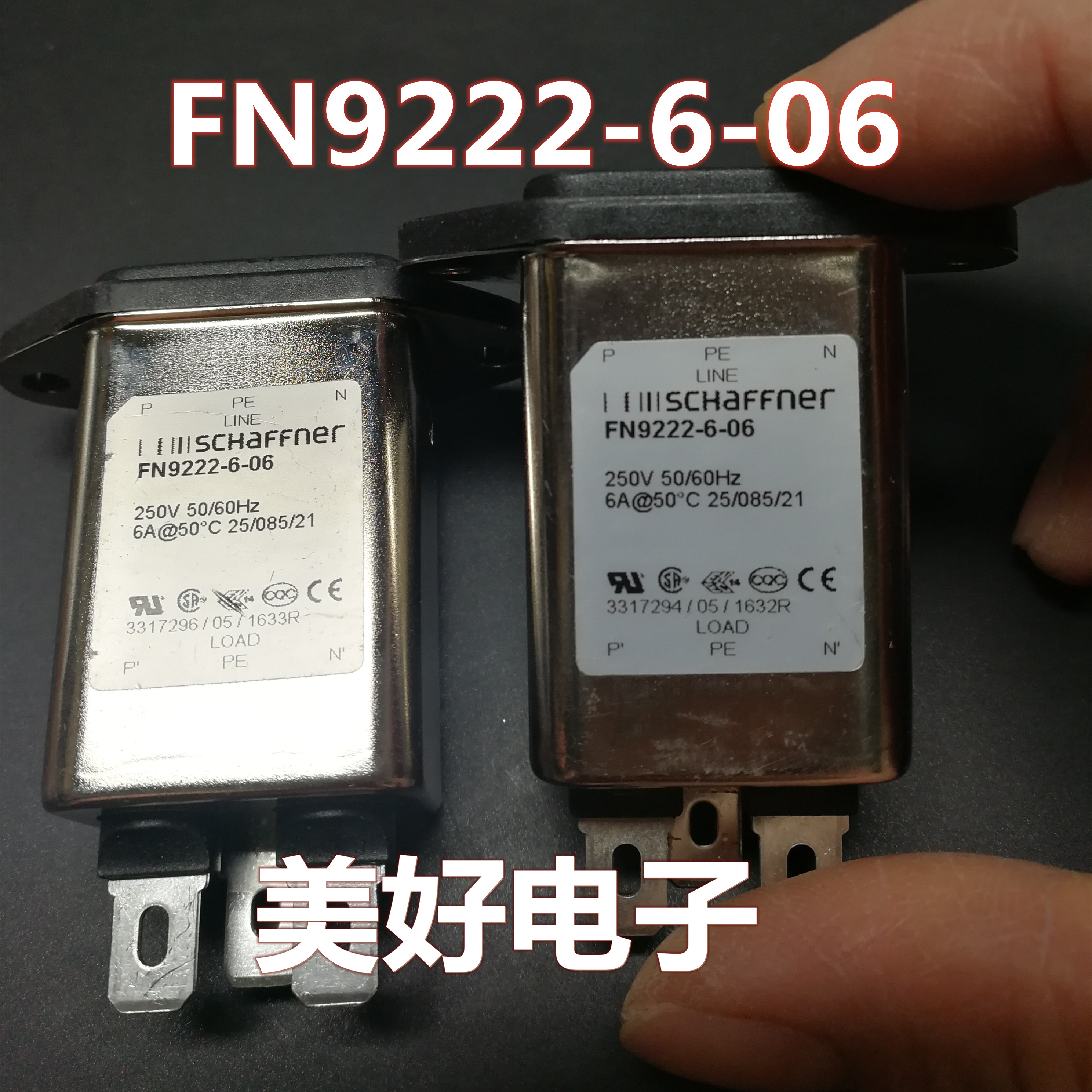 SCHAFFNER FN9222-6-06 交流电源输入模块 6A, .78mH