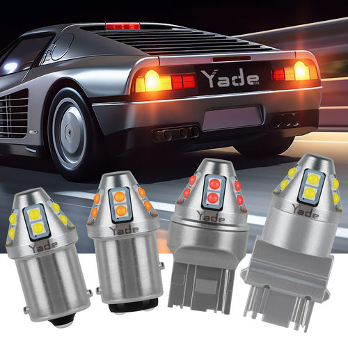 高亮LED灯泡BA15D/BA15S高低脚斜角汽车刹车灯12V24V36V48V60V