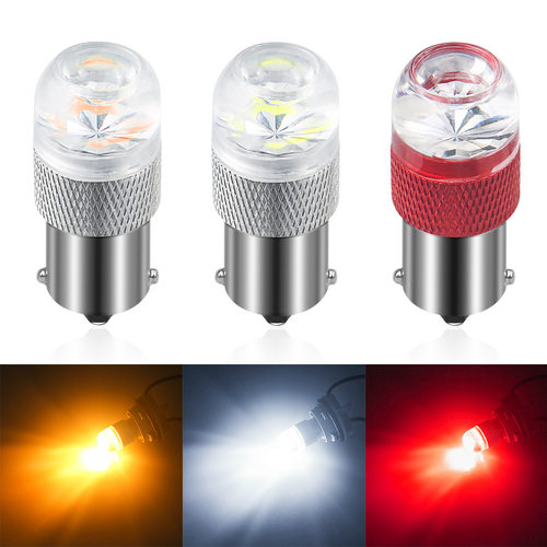 高亮led爆闪高低脚刹车灯泡1156倒车灯12V24V透镜车灯1157车尾灯