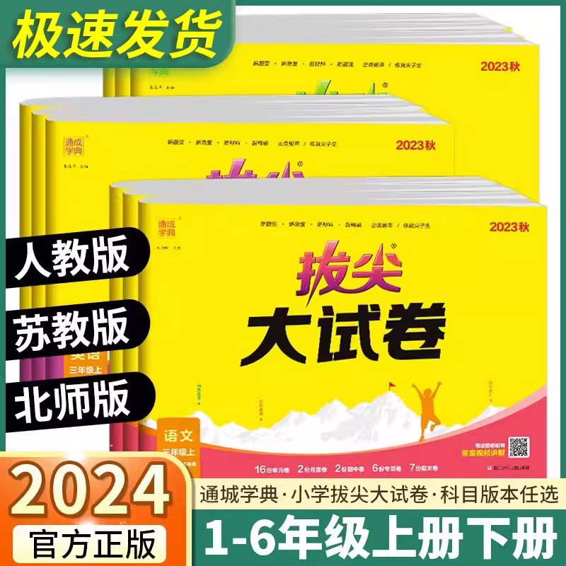 2024秋拔尖大试卷一1二2三3四4五5六6年级语文数学英语上册下册人教版苏教版译林小学试卷测试卷全套视频讲解专项同步练习通城学典