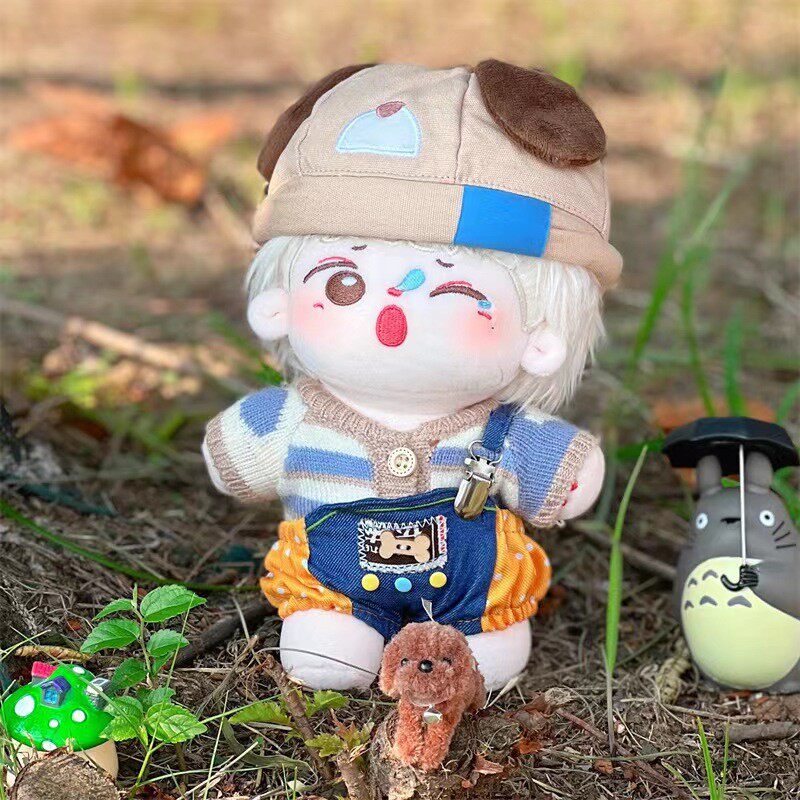蔡徐坤20CM棉花娃娃人偶q版公仔玩具动漫明星周边可换装衣服鞋裤