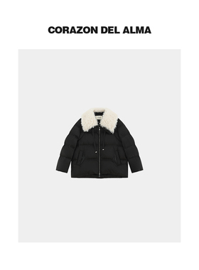 【拜耳】高端原生微卷羊毛+匈牙利95鹅绒毛领造型派克羽绒服-1108