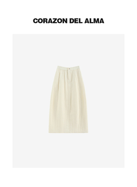 【雪柚】时髦感立体绗棉高腰加厚保暖夹棉蓬蓬A字半身裙-M2126