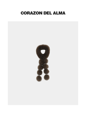 【丛野】轻奢高级感狐狸毛皮草保暖交叉造型感围脖真毛领围巾-J02