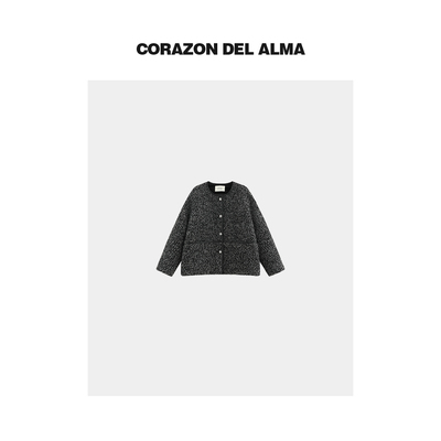 复古粗花呢时髦小香羽绒服