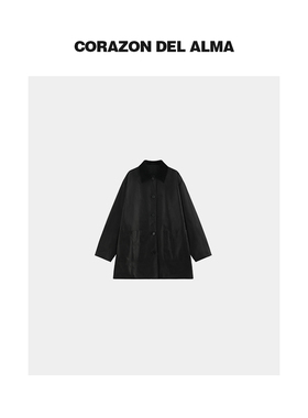 【海伦】奢牌进口植糅小羊皮 反绒翻领老钱风皮衣夹克外套-82476