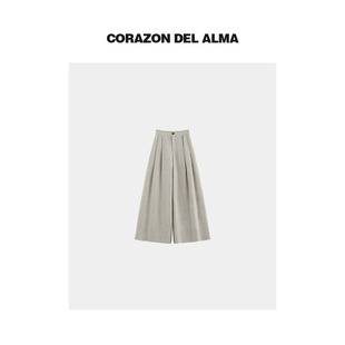 法粹 松紧阔腿裤 亲肤天丝亚麻 超阔散步裙裤 10965 立体捏褶A版