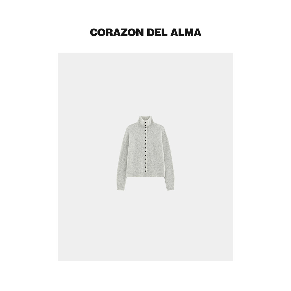 【坤仑】复古老钱风排扣羊毛牦牛绒蓬松感多穿翻领毛针织开衫-E57