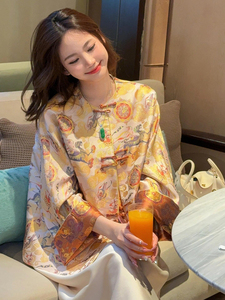 2024早秋新款独特超好看宋锦新中式国风盘扣上衣提花外套女春秋款