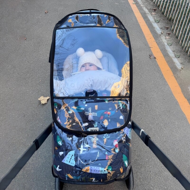 婴儿车雨罩防风罩通用宝宝儿童伞车小推车防护雨衣冬季防雨挡风罩