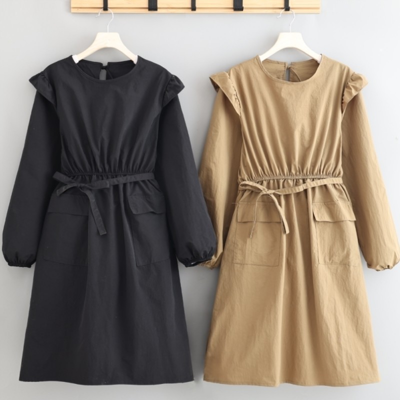 时尚爆款长袖防泼水围裙家用厨房做饭耐脏耐磨罩衣男女上班工作服