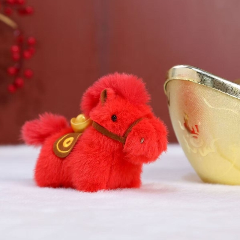 元宝小马挂件公仔玩偶2026马年毛绒书包钥匙扣车挂件送礼物