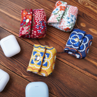 耳机包原创刺绣布艺耳机包耳机收纳包耳机保护套耳机包耳机收纳袋耳机包零钱包