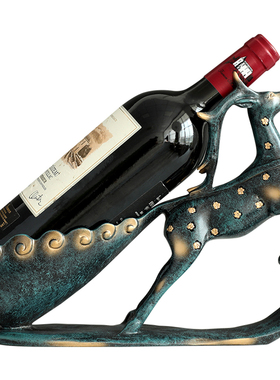 欧式复古麋鹿红酒架摆件创意家用客厅酒柜餐桌酒瓶架软装饰品摆设