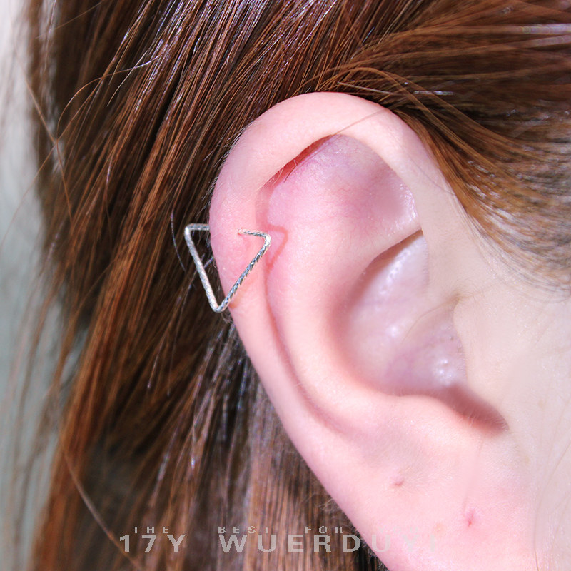 925银不掉色不过敏耳骨环