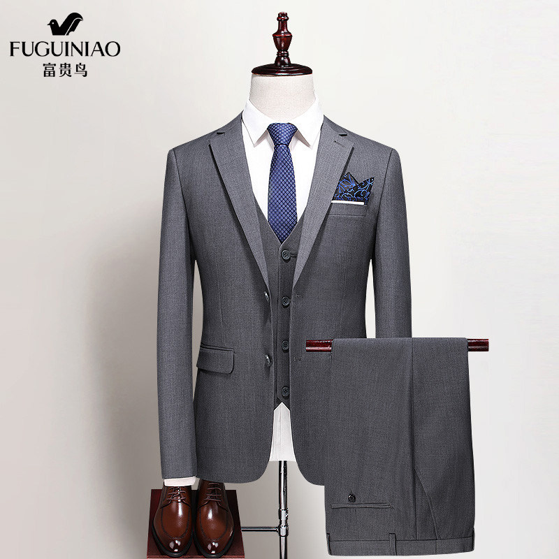 FUGUI BIRD SUIT MENS WEDDING GROOM DRESS MENS WEDDING GROOMSMAN CASUAL SUIT SLIM BUSINESS FORMAL WEAR