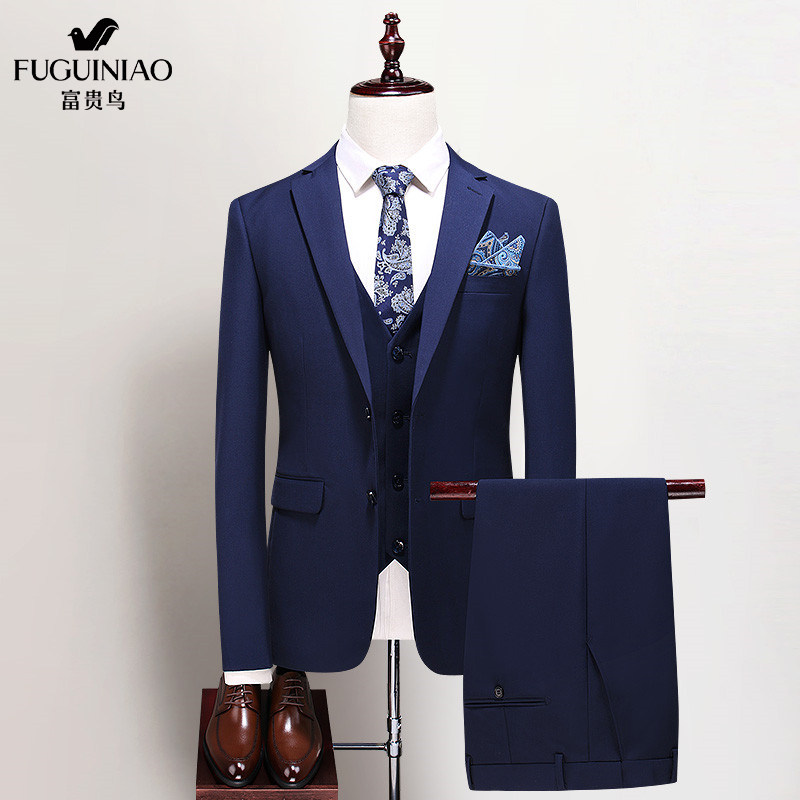 FUGUI BIRD SUIT MENS WEDDING GROOM DRESS MENS WEDDING GROOMSMAN CASUAL SUIT SLIM BUSINESS FORMAL WEAR