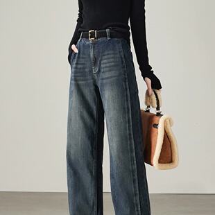 高腰显瘦时髦保暖羽绒裤 女2025新款 牛仔裤 XELON复古鸭绒冬季