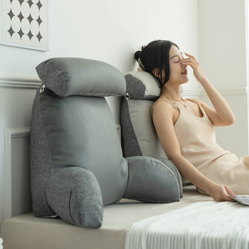 科技布床头软包大靠背垫床上靠枕护颈靠垫宿舍学生简约沙发护腰垫,居家布艺,床头靠垫,淘宝优惠券,粉丝福利购,淘宝优惠卷