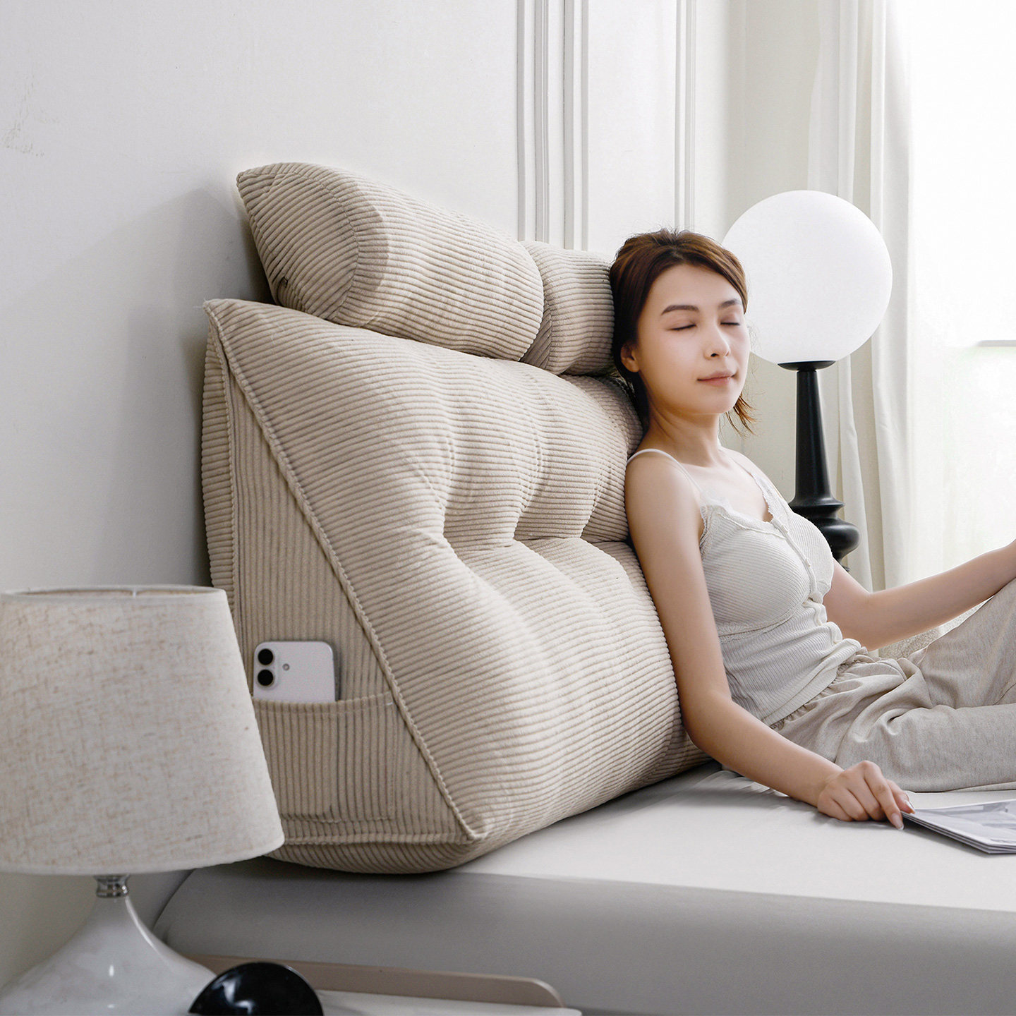 双人床头板软包三角靠垫抱枕榻榻米靠枕腰枕沙发靠背床上大号护腰,居家布艺,床头靠垫,淘宝优惠券,粉丝福利购,淘宝优惠卷