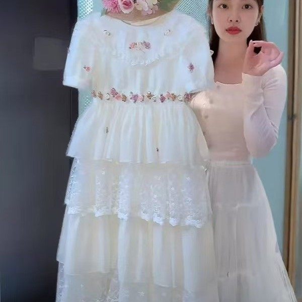 女童夏装洛丽塔连衣裙儿童蛋糕裙子中大童网红公主裙短袖裙