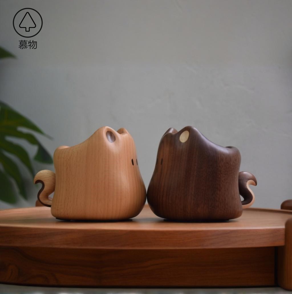 松鼠笔筒【慕物】纯实木原创设计遥控器化妆刷文具收纳盒,收纳整理,笔筒,淘宝优惠券,粉丝福利购,淘宝优惠卷