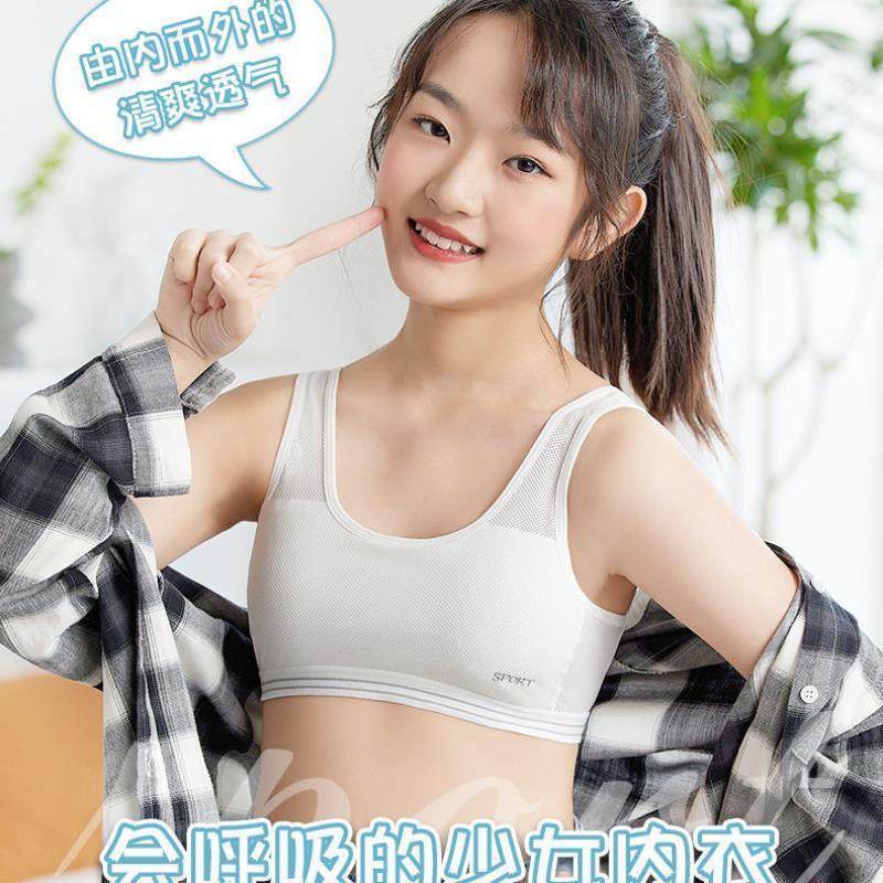女童内衣夏季薄款网眼发育期初期10到13岁学生内穿小背心少女文胸