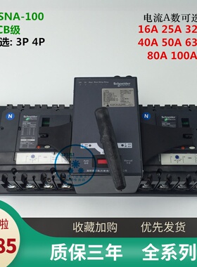 施耐德双电源自动转换开关WATSNA-100 3P4P32A40A63A80A100A CB级