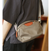 布谷森林女士新款 牛津布包通勤斜挎包尼龙配牛皮休闲单肩包女B497