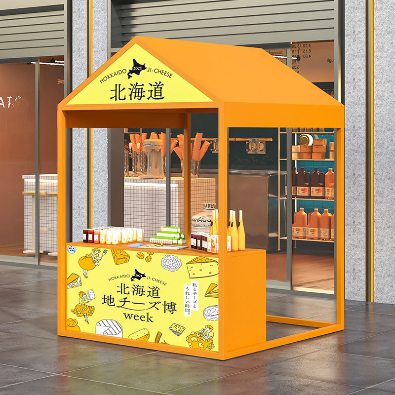定制网红商业街景区篷布摊位可折叠铁艺展示架户外集市摆摊架图片